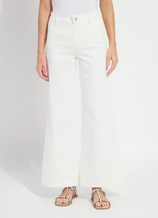 Lyss&eacute; Iris Wide Leg Everyday Denim - Ecru White (30.5 Inseam)