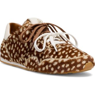 Stuart Weitzman Bond Sport Genuine Calf Hair Sneaker (Women) in Brown/White/White at Nordstrom, Size 6.5