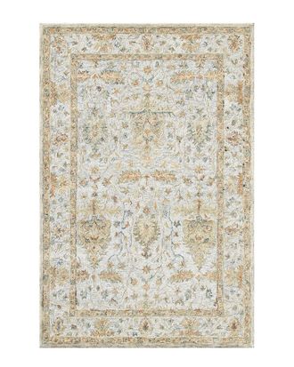 LR Home Lr Home Eveline Classic Distressed Floral Wool Area Rug