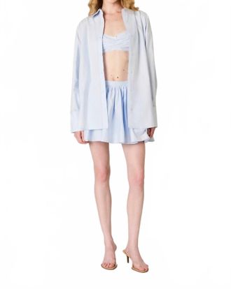 Nia Bea Button Down Shirt In Blue