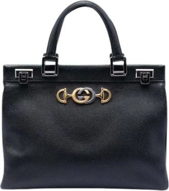 Gucci Pre-owned Handbags, female, Black, Size: ONE SIZE Pre-owned Zumi Satchel