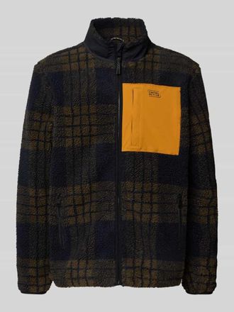 Camel Active Fleecejacke mit Rei&szlig;verschluss in Dunkelbraun, Gr&ouml;&szlig;e 3XL