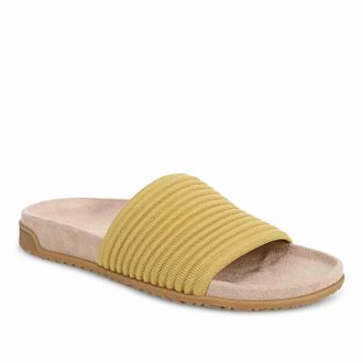 Vionic Womens Evie Knit Slide Sandals In Dijon