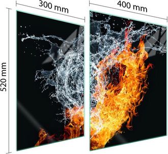 OEM Placa Protectora De Vidrio Para Estufa 70x52 Coraz&oacute;n