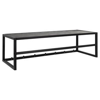 ebuy24 Perchero seaford 1 estante 7 ganchos color negro