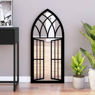 Berkfield Home Mirror Black 100x45 cm Iron for Indoor Use