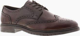 Hush Puppies Mens Hush Puppies Mens Shoes Smart Brogue Santiago Leather light brown UK Size - Size: 10