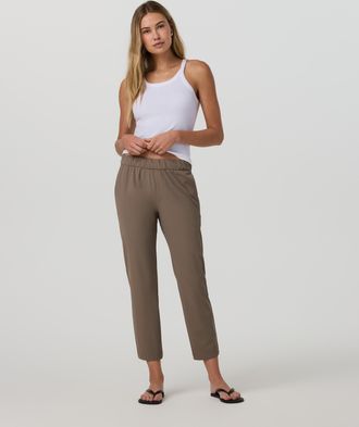 Vuori Clothing Miles Ankle Pants | Smokey Taupe | XS, Size Extra Small