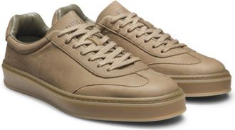 BOSS BECKHAM x leather trainers with rubber sole