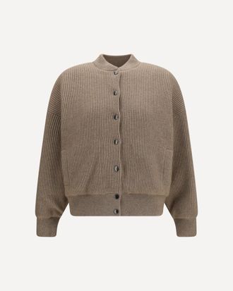 Brunello Cucinelli Ribbed cashmere Bomber Female M