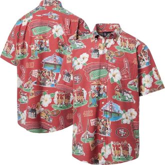 Reyn Spooner Mens Reyn Spooner Red San Francisco 49ers Scenic Button-Down Shirt at Nordstrom, Size Xxx-Large