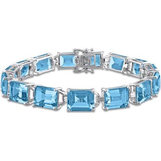 Delmar Emerald-Cut Sky Blue Topaz Tennis Bracelet at Nordstrom Rack