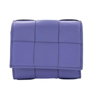 Bottega Veneta Purple Leather Wallet (Tri-Fold) (Pre-Owned)