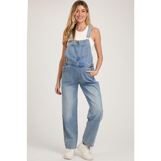 Pinkblush Denim Front Pocket Overall at Nordstrom, Size Medium