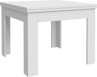 Home Heavenly Mesa cuadrada extensible 95x95 cm color blanco