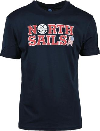 North Sails Tops, Heren, Blauw, XL, Katoen, Tshirt