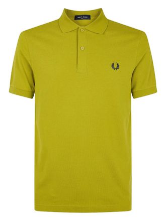 Fred Perry logo-embroidered polo shirt - men - Cotton - M - Yellow