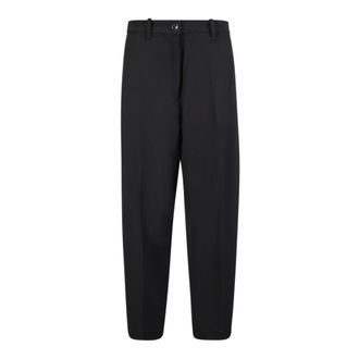 Nine In The Morning Slim-fit Trousers, female, Black, Size: W27 High-Waisted Black Carrot Cut Trousers