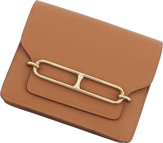 Herm&egrave;s Beige Vert Coin Purse/Coin Case (Pre-Owned)