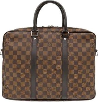 Louis Vuitton Pre-owned Porte-Documents Voyage - Dames - Vintage Handtas - Bruin - ONE Size - Leer - Vintage