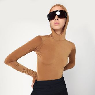 Darkpark Maglia con cappuccio Billie color caramello