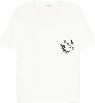 Bode Beaded Leaf-pocket T-shirt