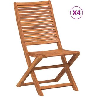 vidaXL Sillas De Jard&iacute;n 4 Unidades Madera Maciza De Acacia Vidaxl