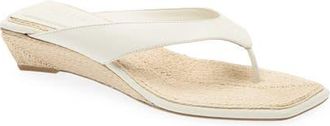 Rag & Bone Jo Espadrille Wedge Flip Flop in White at Nordstrom, Size 10.5Us