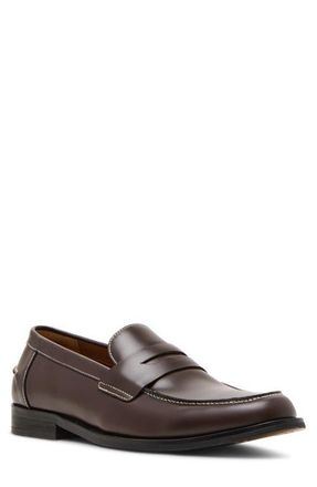 Steve Madden Natan Penny Loafer in Dark Brown at Nordstrom, Size 10.5