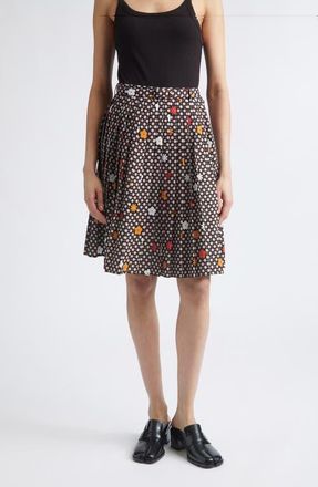 Maison Margiela Print Belted Skirt in Black/red at Nordstrom, Size 38