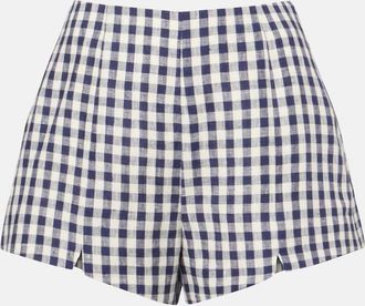 Poss&eacute; Sadie gingham linen shorts