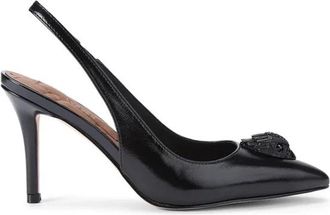 Kurt Geiger Belgravia High Sling - Dames - Pumps - Zwart - 38 EU - Leer - Schoenen