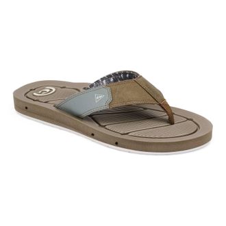 Cobian Mens Hobgood Draino 39 Flip Flop Sandals In Tan/grey