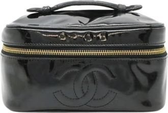 Chanel Pre-owned Handbags, female, Black, Size: ONE SIZE Pre-owned Vintage Leather Handbag