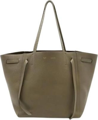 Celine Pre-owned Cabas Tote Bag - Dames - Vintage Shopper - Grijs - ONE Size - Leer - Vintage
