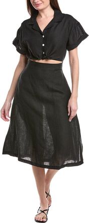 Vitamin A Playa Cut Out Linen Midi Dress