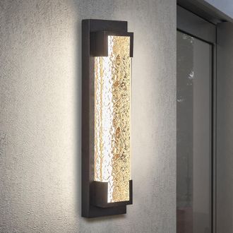 OEM Aplique De Pared Led Grande Y Moderno De 18,9 Pulgadas, Resistente Al Agua, Con Pantalla Acr&iacute;lica Ondulada, Temperatura De Color De 2700 K, Adecuado P