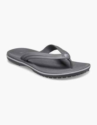 Crocs Mens Crocs Crocband Thermoplastic Slate Grey/Smoke Flip Flops - Size: UK 9 / eu 43-44 / us m10w12