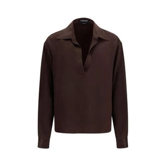 Tom Ford Dames, Blouses & Shirts, Bruin, Maat: XS