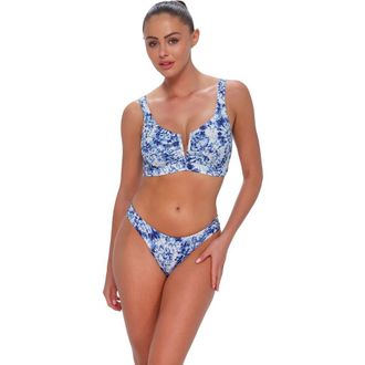 Sunsets Vienna V-Wire Bikini Swimsuit Top - D Cup in Island Ink Rib at Nordstrom, Size 32