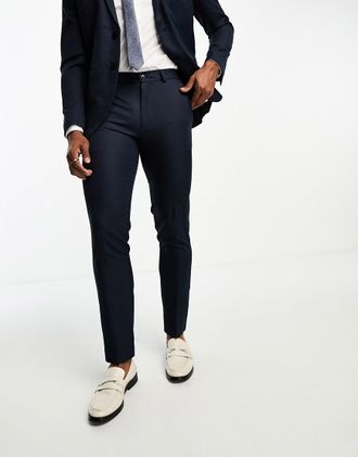 Jack & Jones suit pants in slim fit navy