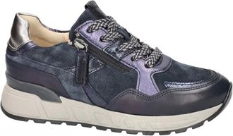 Gabor Schoenen, Dames, Blauw, 37 EU, Leer, Comfort Sneaker