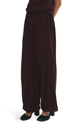 Mango Knit Balloon Legs in Wine at Nordstrom, Size Medium