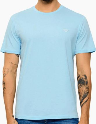 Emporio Armani Mens Slim Fit Sky Blue T-Shirt - Size: 38
