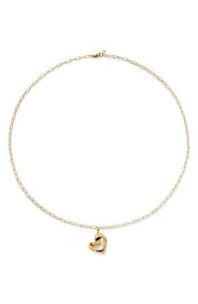 Monica Vinader Infinity Heart Pendant Necklace in 18K Gold Vermeil at Nordstrom