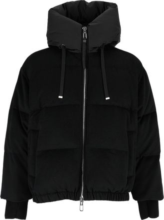 Duno Quilted Puffer Jacket with High Collar and Cropped Silhouette