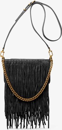 Michael Kors Bryant Small Fringed Suede Convertible Pochette