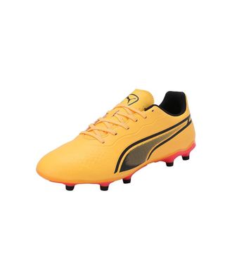 Puma Puma Unisex Adults King Match Fg/Ag Soccer Shoes, Sun Stream-Puma Black-Sunset Glow, 10.5 UK