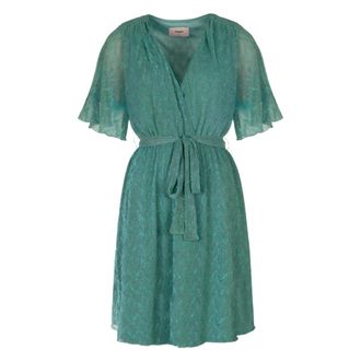 Freebird by Steven Groene Dalena Jurk - Dames - Wikkelkleedje - Groen - S - Kleedjes