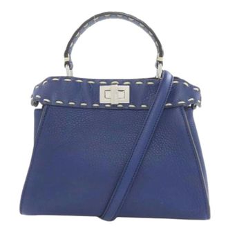 Fendi Pre-owned Vintage Handbag - Dames - Pre-owned - Blauw - Maat: ONE Size Leer